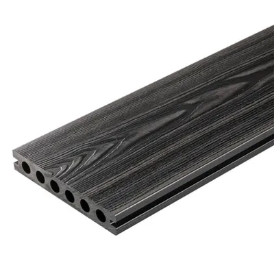 Produktbild von WPC PREMIUM 3D Terrassendiele Verbundwerkstoff | ANTHRAZIT | Muster Holzprobe Musterstück | LIDERWOOD