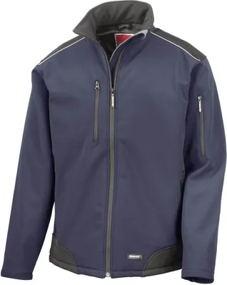 Productafbeelding van Result Heren Ripstop Softshell Jas BC860 (3XL) (Marineblauw/Zwart)