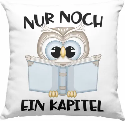 Produktbild von Trendation - Leseratte Geschenk Deko-Kissen mit Füllung 40x40 Nur Noch Ein Kapitel Bücher Lesen Bücherwurm Geschenk Spruch Lesen (Rosa)