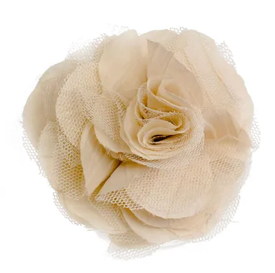Produktbild von Textilblüte Rose Ø9cm Ansteck Blüte Spange Haarspange Sicherheitsnadel Brosche