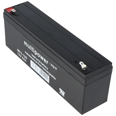 Zdjęcie produktu dla Akumulator kwasowo-ołowiowy Multipower MP4-12D, złącze Faston 4,8 mm