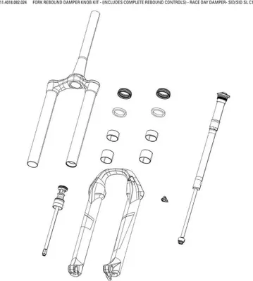 Produktbild von RockShox Knob Kit Gabel Rebound Dämpfer C1 2021 RaceDayDämpferSID/SID SL,11.4...