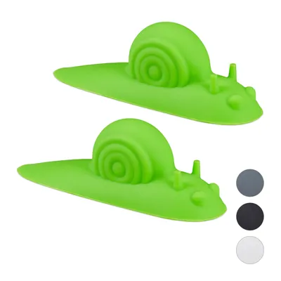 Produktbild von relaxdays 4 x Türstopper Schnecke grün