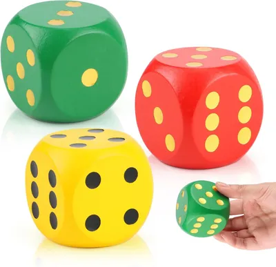 Imagen del producto de Cubos grandes, 3 unidades, de 5 cm, para juegos