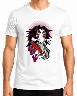 Obrázok produktu pre Šesťoký démon Samuraj Anime Katana Manga Gloomy Gift Pánske tričko, biele, XL