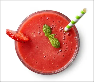 Produktbild von Spritzschutz Herdabdeckplatte Schneidebrett aus Glas Himbeerensmoothie 1-Teilig (60x52cm)