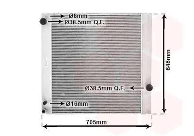 Image de VAN WEZEL 02002166 Radiateur Radiateur d'eau du moteur pour LAND ROVER Range Rover III (L322)
