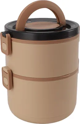 Obrázek produktu pro Izolační obědová krabička 304 z nerezové oceli Přenosný obědový kontejner Nepropustný Bento Box s víkem pro kempování Kancelářská škola Dvojitá vrstva