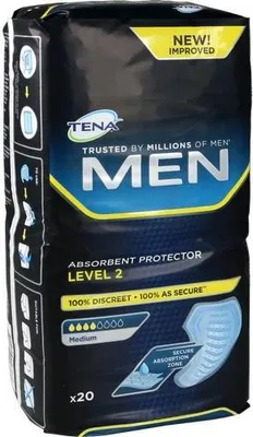 Zdjęcie produktu dla Tena Men Absorbent Protector Level 2 20 sztuk