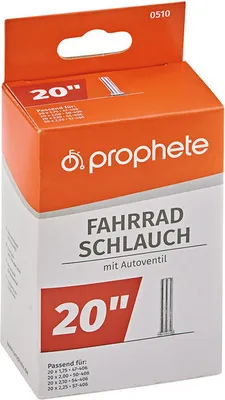 Zdjęcie produktu dla Prophete 0510 Dętka rowerowa 20 x 1,75 - 2,125 (47/57-507) - wentyl samochodowy