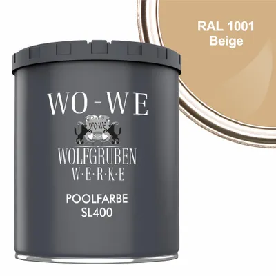 Produktbild von Schwimmbadfarbe Poolfarbe Schwimmbeckenfarbe SL400 Beige ähnl. RAL 1001 - 750ml
