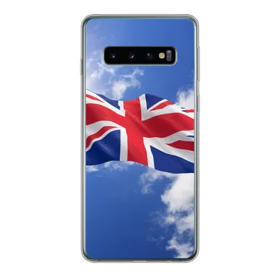 Produktbild von MuchoWow® Handyhülle Schutzhülle Hülle für Samsung Galaxy S10 Die Flagge des Vereinigten Königreichs weht am Himmel Silikon Softcase Handy Hülle - Handytasche