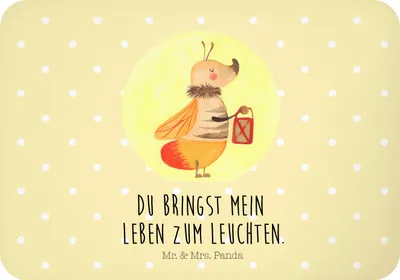 Produktbild von Mr. & Mrs. Panda Kühlschrankmagnet Glühwürmchen - Gelb Pastell - Geschenk, büromagnet, Lieblingsmensch, Lustige Sprüche, magnet, Heiratsantrag, zettelhalter, Notizhalter
