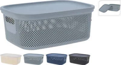 Produktbild von Rechteckige Aufbewahrungsbox mit Deckel 38x28.5x15.2cm, 12L, staub- und feuchtigkeitsgeschützt