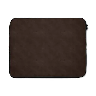 Produktbild von MuchoWow® Laptop Hülle 17 Zoll Laptoptasche Leder - Braun - Tierhaut - Zipper - Schutzabdeckung