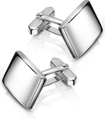 Produktbild von Silber Hochglanz Manschettenknöpfe Herren 925 Silber für ein perfektes luxeriöses Business-Outfit