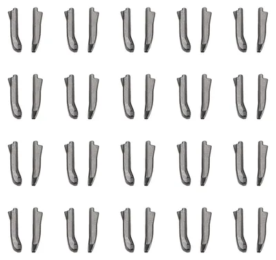 20er Set Reißverschluss-Reparatur-Schlösser #3, schwarz, metallisch