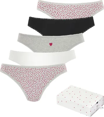 Produktbild von LASCANA String creme, grau, schwarz, rot Größe 40/42