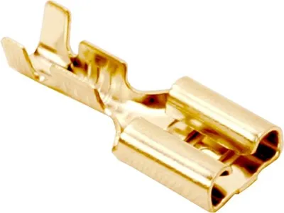 Produktbild von 100x Buchsenkabelschuhe 6,3 mm - Kupfersteckdose - Kabelverbinder für elektrische Verbindungen - 100 Stück [05314].