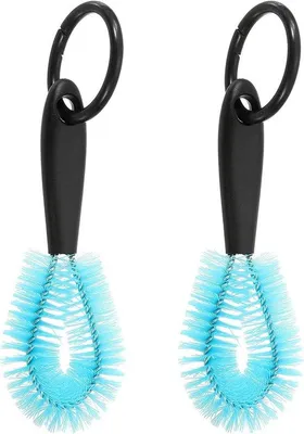 Produktbild von Reinigingsborstel für Wasserflaschen, 2 Stück, 12 cm Ringkop, blauw, Bierbrauerei-Accessoires für Wasserflaschenpflege