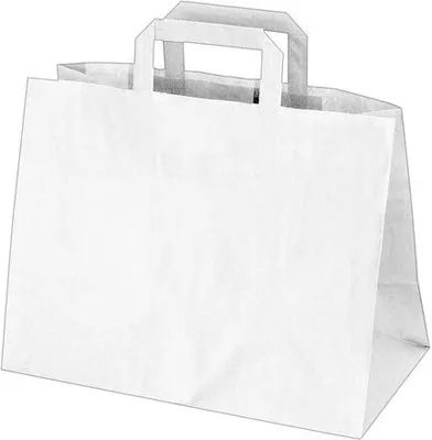 Produktbild von 250x GASTRO Papiertragetaschen 27 x 32 x 16 cm mit EAN-Code weiß