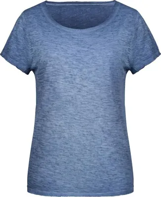 Produktbild von Ladies' Slub-T Damen T-Shirt im Vintage-Look denim, Gr. S