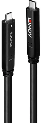 Produktbild von Lindy 43333, 10 m, USB C, USB C, USB 3.2 Gen 1 (3.1 Gen 1), Schwarz