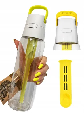 Produktbild von Dafi Solid Wasserflasche mit Filter gelb 0,7l in Tritan