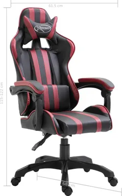 Obrázek produktu pro herní židle vidaXL Víno červená umělá kůže