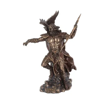 Diese Skulptur stellt Zeus dar, den König der Götter in der griechischen Mythologie.