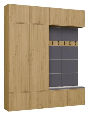 Zdjęcie produktu dla Garderoba HAGA IV/2Sz2W DĄB ARTISAN 2x Szafa + 2x Wieszak