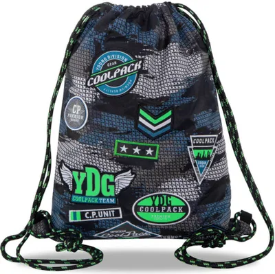 Produktbild von COOLPACK SPRINT B73150 Turnbeutel Sportbeutel Rucksack Tasche BADGES AUFNÄHER leicht bunt Kinder Jungen