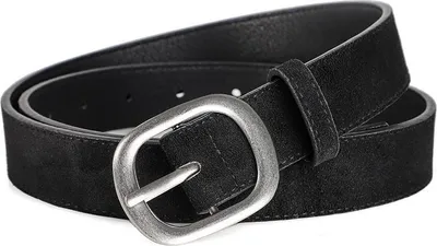 Produktbild von INF Damen Wildleder Gürtel - Kunstleder mit Metallschnalle, Vielseitig Schwarz
