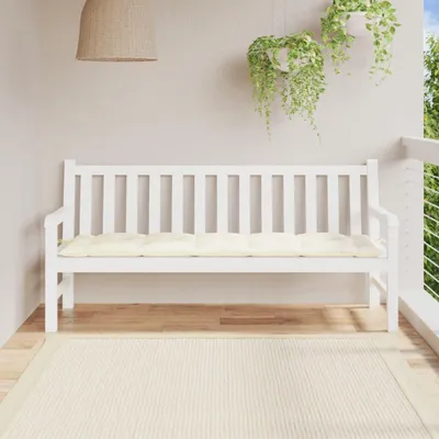 Image de vidaXL Coussin pour banc de jardin Crème 180x50x7 cm Tissu Oxford