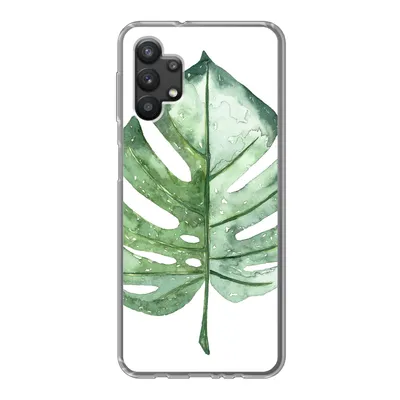 Produktbild von MuchoWow® Handyhülle Schutzhülle Hülle für Samsung Galaxy A32 5G Aquarell - Monstera - Blatt Silikon Softcase Handy Hülle - Softcase