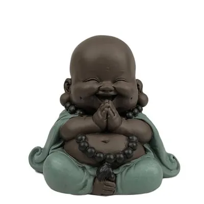 Produktbild von Deko Figur Buddha - Zen & Feng Shui Statue aus Kunstharz - Spirituelle Dekoratio