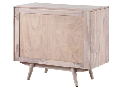 Image de MASSIVMOEBEL24 | Commode 88x42 Acacia laqué Blanc MOSAYK #107