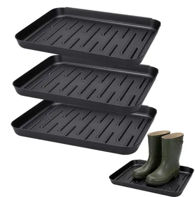 Produktbild von Schuhabtropfschale 3er-Set 35x27x2,5 cm Abtropfmatte für Flur