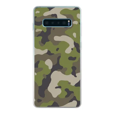 Produktbild von MuchoWow® Handyhülle Schutzhülle Hülle für Samsung Galaxy S10 Lite Camouflage-Muster mit militärischen Farben Silikon Softcase Handy Hülle - Schutz