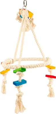 Produktbild von Duvo+ Vogelspielzeug Pyramide mit Würfeln und Seil