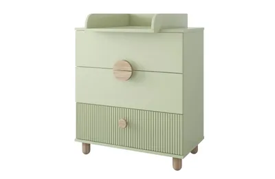 Produktbild von ZEE, Kommode Wickeltisch 80cm, Kommode mit drei Schubladen LOFT, Mint
