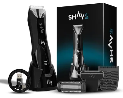 Produktbild von Rasierer herren elektrisch Bodygroomer und Intimrasierer Elektrisch Nass und Trocken IPX7 Wasserdicht Präzisionstrimmer Kabellos Trimmer Schwarz
