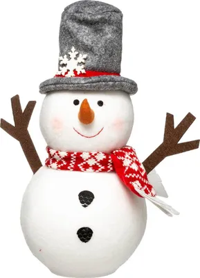 Produktbild von Schneemannfigur mit Mütze und Schal