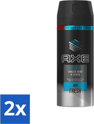 Productafbeelding van Axe - Deodorant bodyspray - 48 uur frisheid - Ice Chill - Gevriesde munt en citroen - 150 ml - Voordeelverpakking - 2 stuks