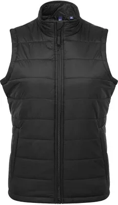 Produktbild von Premier - "Recyclight" Weste Wattiert für Damen PC5322 (L) (Schwarz)