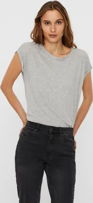 Produktbild von Basic T-Shirt Einfarbig Rundhals Ausschnitt Kurzarm Top Oberteil | M