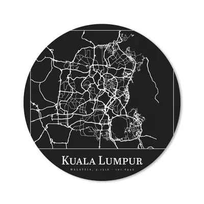 Produktbild von MuchoWow® Mauspad Mousepad Stadtplan - Kuala Lumpur - Karte - Stadtplan 20x20 cm - Mousepads - Maus Mat - Pad - Mausunterlage - Schreibtischmatte