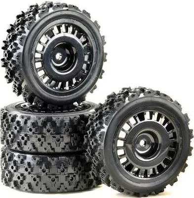 Produktbild von ABSIMA Räderset "Rally Block Design" schwarz 1:10 (4 St.) / 2510060