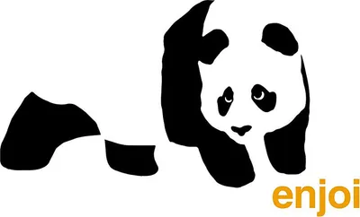 Image de Autocollant Enjoi Panda Logo Blanc