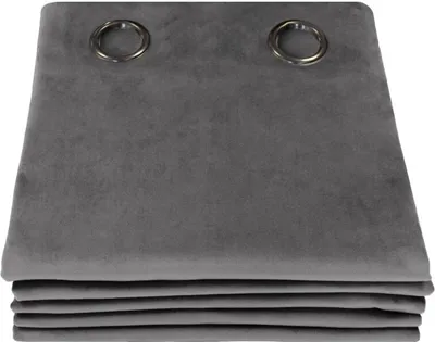 Produktbild von MOONDREAM Akustikvorhang 3in1 | Lärmschutz | Thermoisolierung | 100% Verdunkelung | Patentierte Technologie | EU | Samt | Ösen | Grau MC09 | 130B x 250H cm